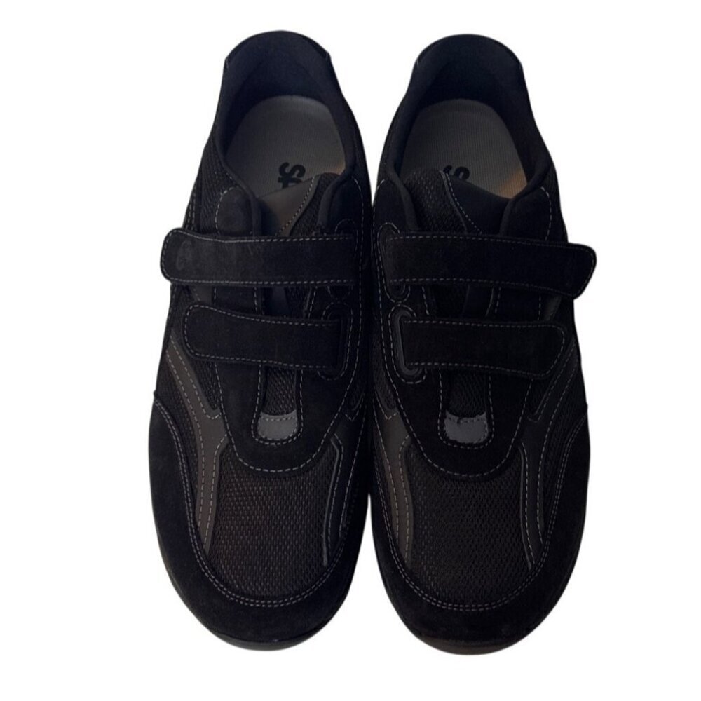 SAS Mens Black Hook and loop closure Athletic Shoes Size 11M